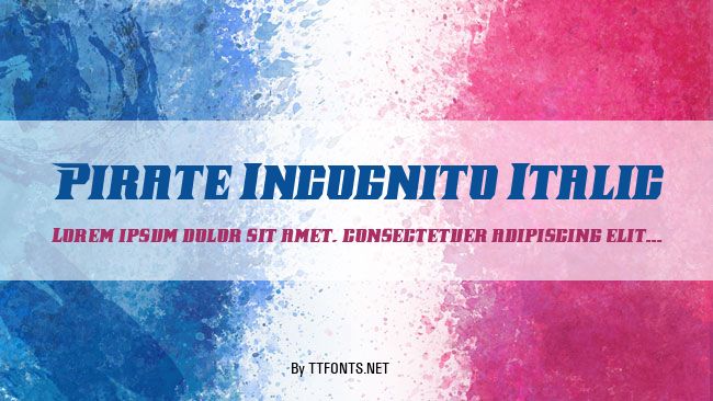 Pirate Incognito Italic example