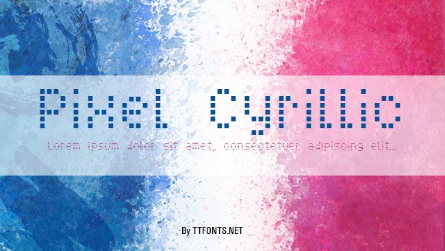 Pixel Cyrillic example