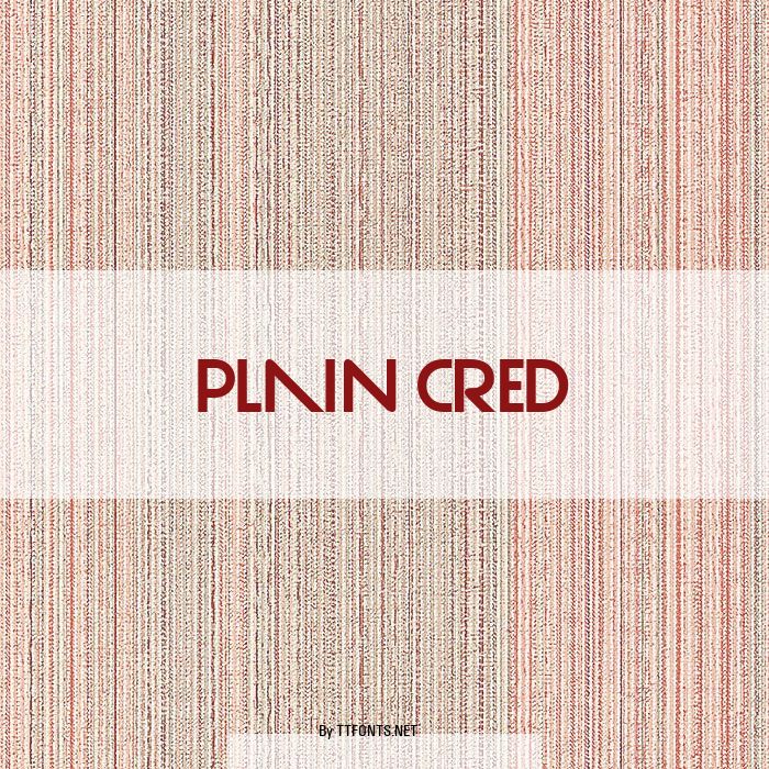 Plain Cred example