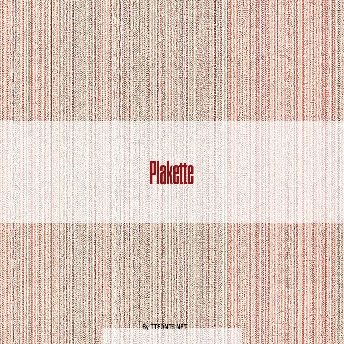 Plakette example