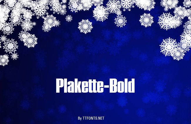 Plakette-Bold example