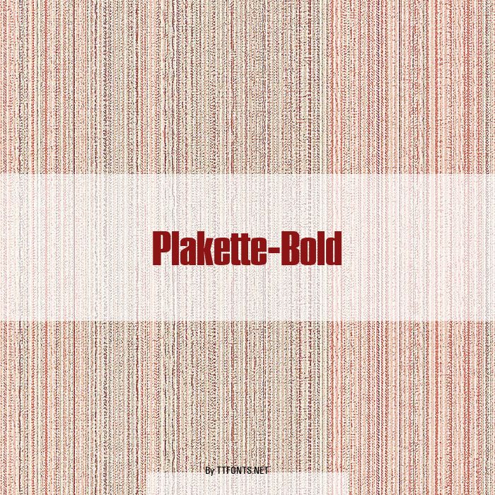 Plakette-Bold example