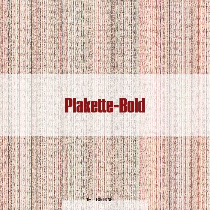 Plakette-Bold example