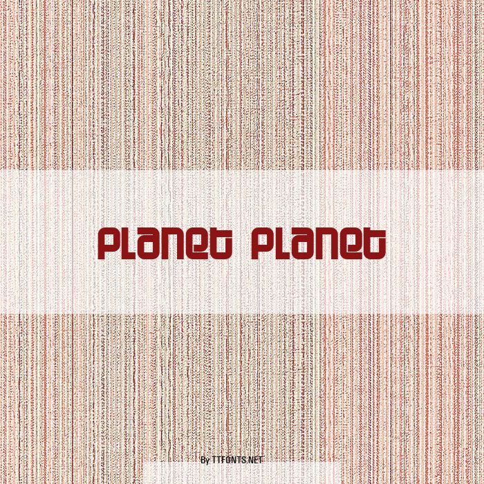 Planet Planet example