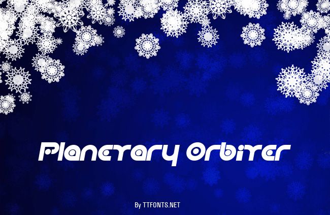 Planetary Orbiter example