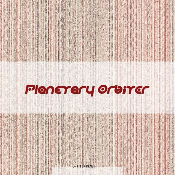 Planetary Orbiter example