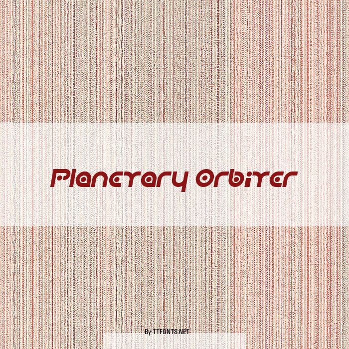 Planetary Orbiter example