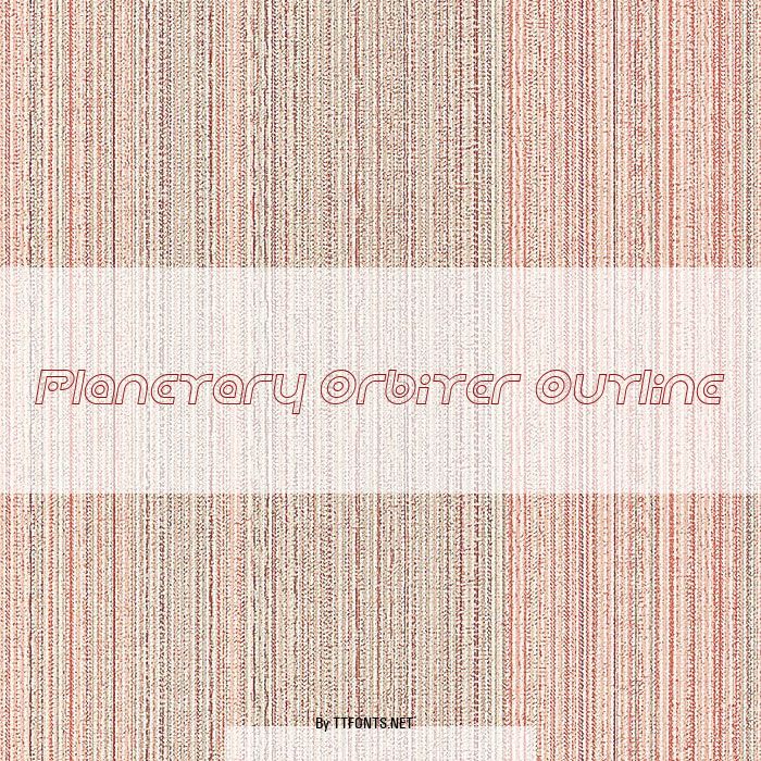 Planetary Orbiter Outline example