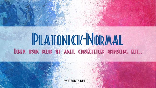 Platonick-Normal example