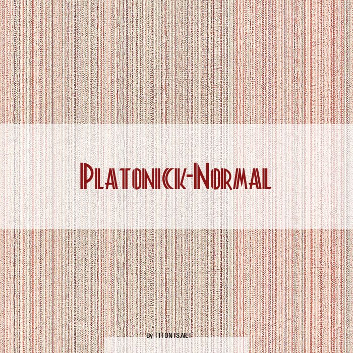 Platonick-Normal example