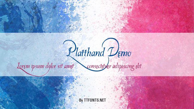 Platthand Demo example
