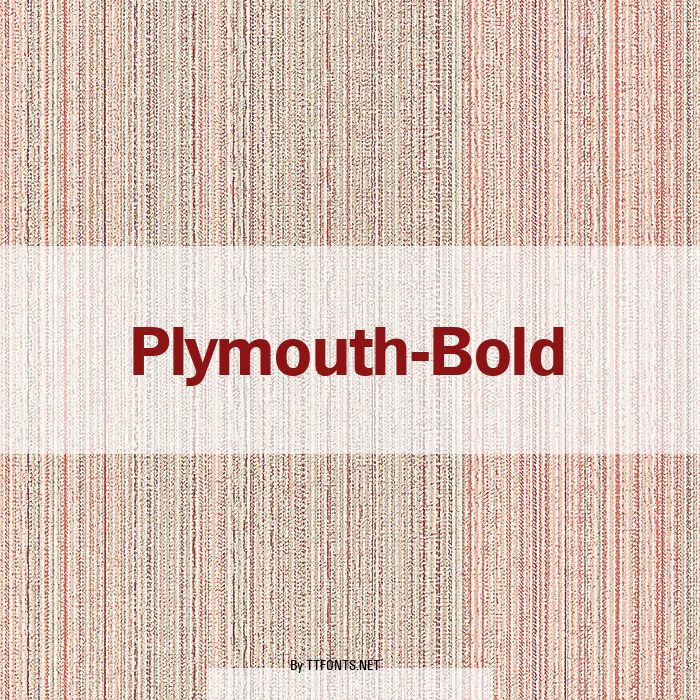 Plymouth-Bold example