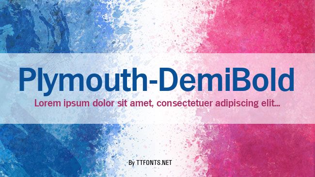 Plymouth-DemiBold example