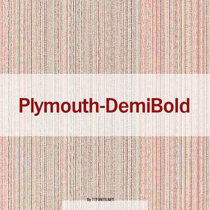Plymouth-DemiBold example