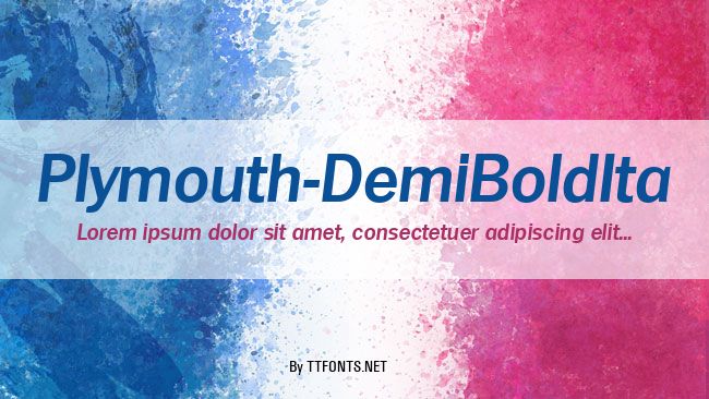 Plymouth-DemiBoldIta example