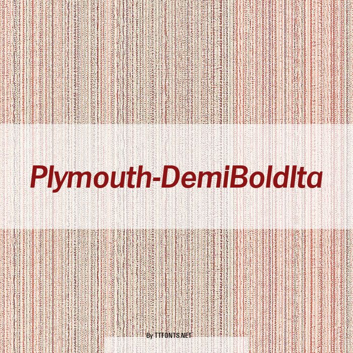 Plymouth-DemiBoldIta example