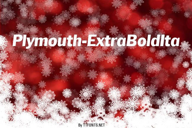 Plymouth-ExtraBoldIta example