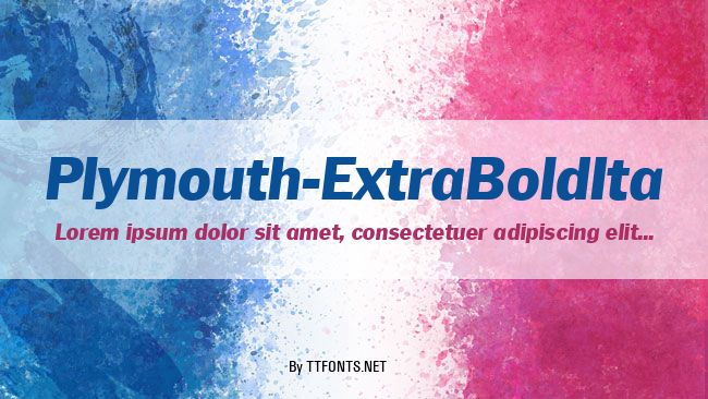 Plymouth-ExtraBoldIta example