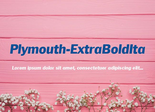 Plymouth-ExtraBoldIta example