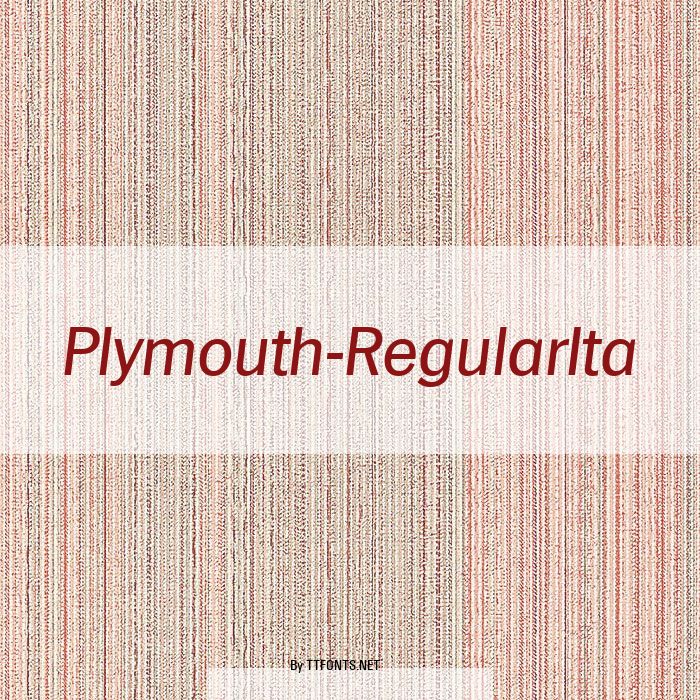 Plymouth-RegularIta example
