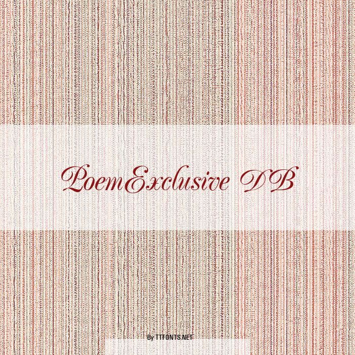PoemExclusive DB example