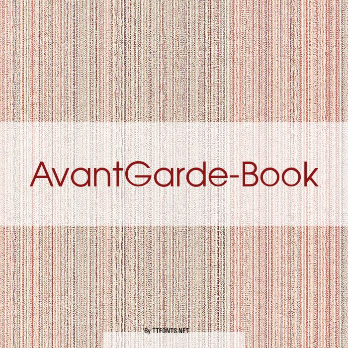 AvantGarde-Book example