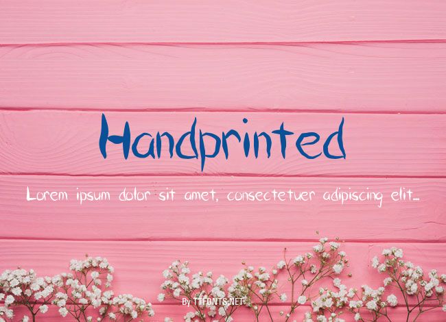 Handprinted example