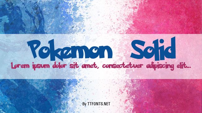 Pokemon  Solid example