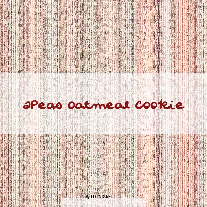 2Peas Oatmeal Cookie example