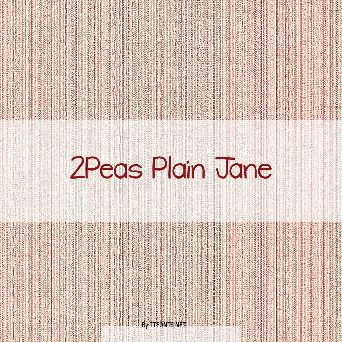 2Peas Plain Jane example