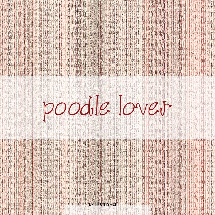 poodle lover example
