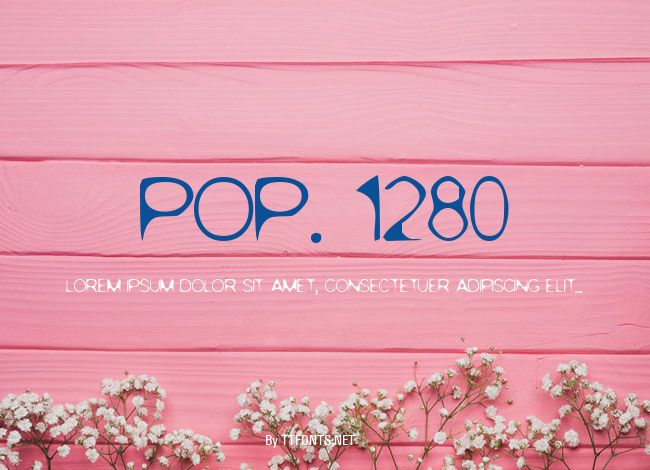 POP. 1280 example