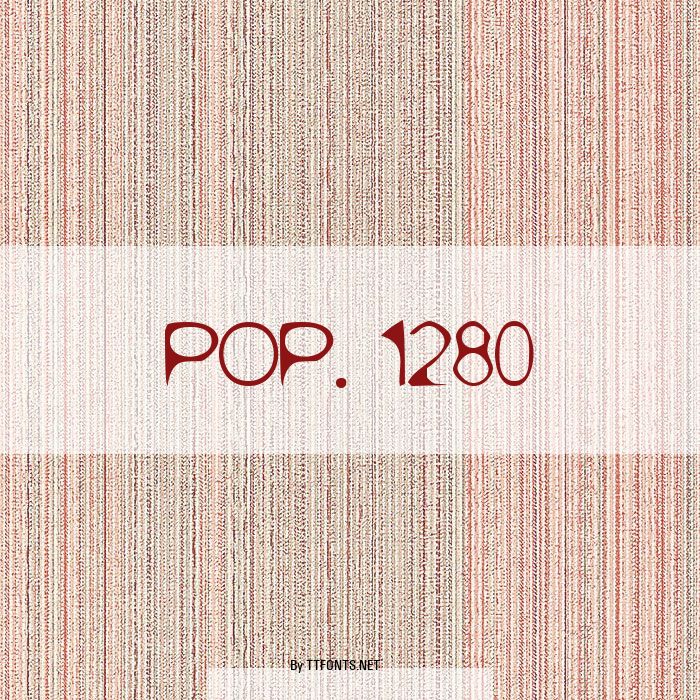 POP. 1280 example