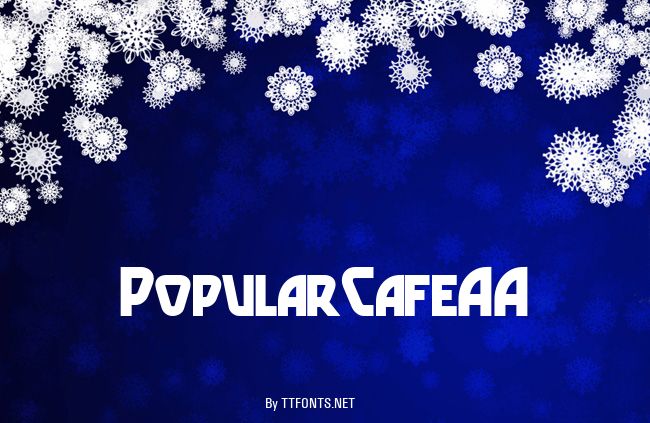 PopularCafeAA example