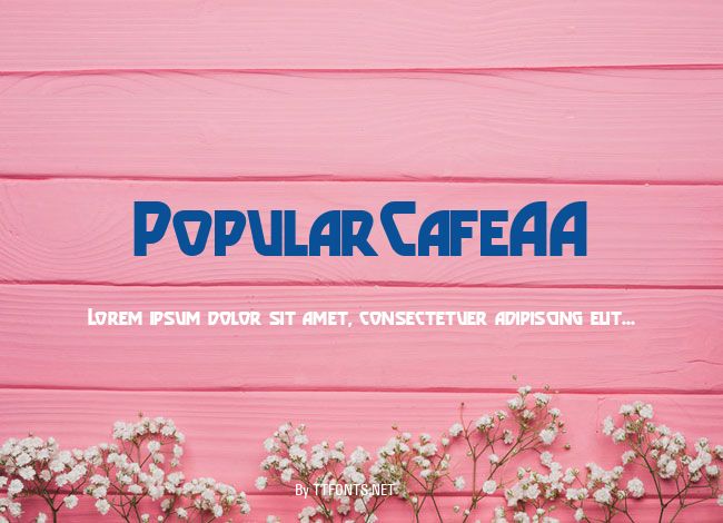 PopularCafeAA example