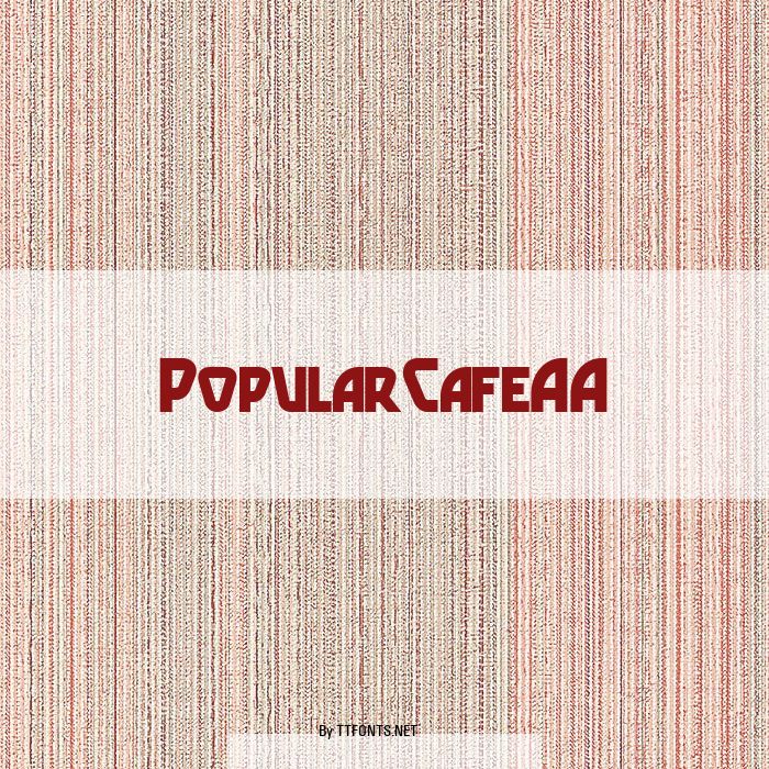 PopularCafeAA example