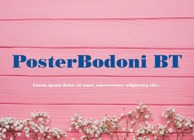 PosterBodoni BT example