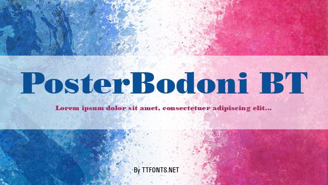 PosterBodoni BT example