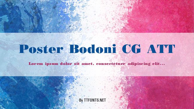 Poster Bodoni CG ATT example