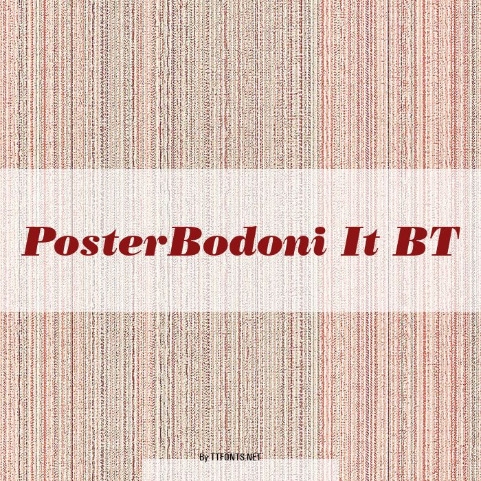 PosterBodoni It BT example