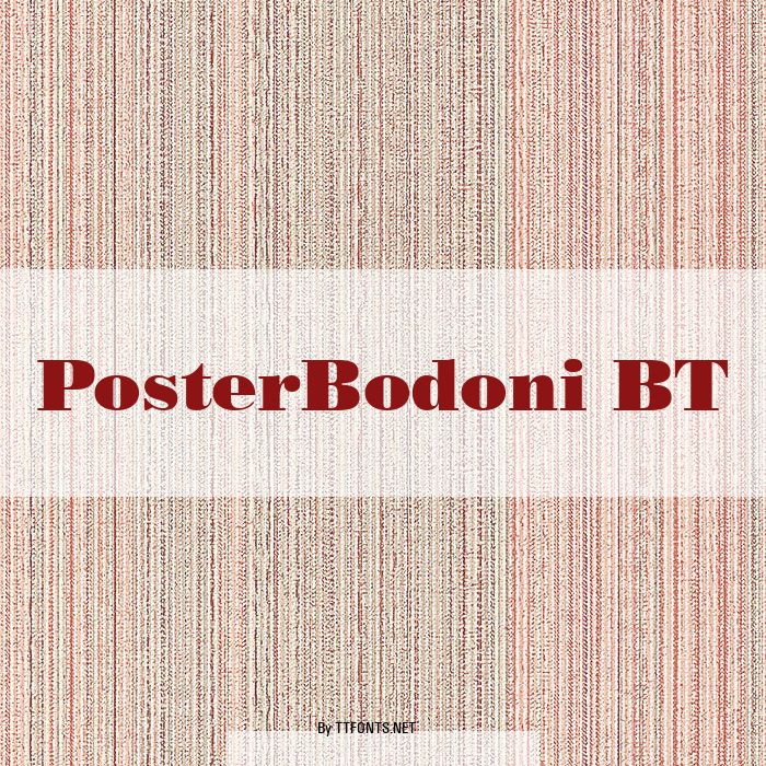 PosterBodoni BT example