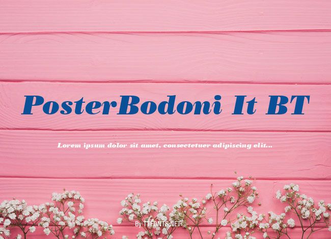 PosterBodoni It BT example
