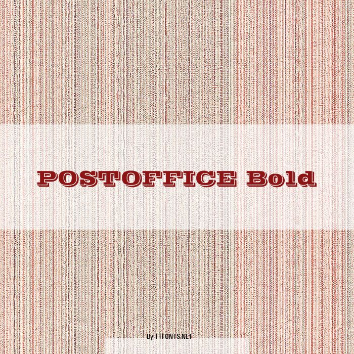 POSTOFFICE Bold example