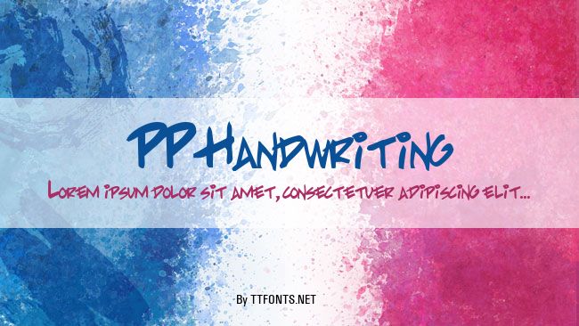 PP Handwriting example