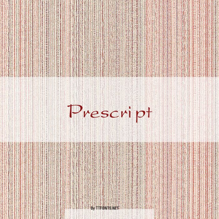 Prescript example