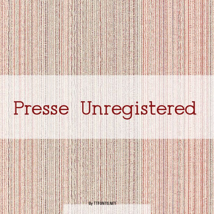 Presse (Unregistered) example