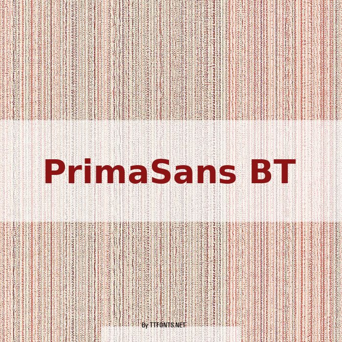 PrimaSans BT example