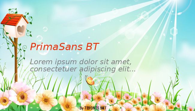 PrimaSans BT example