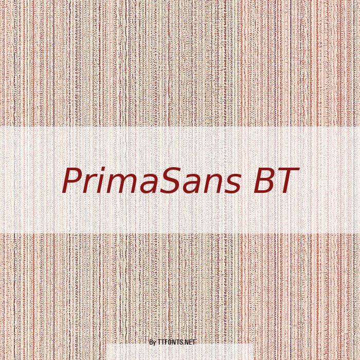 PrimaSans BT example