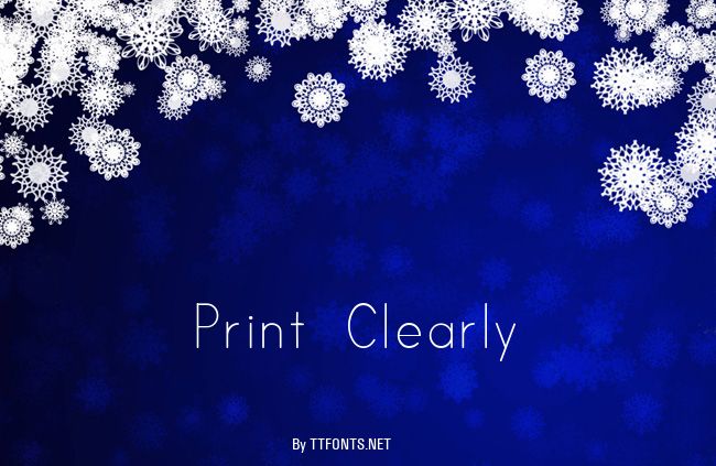 Print Clearly example